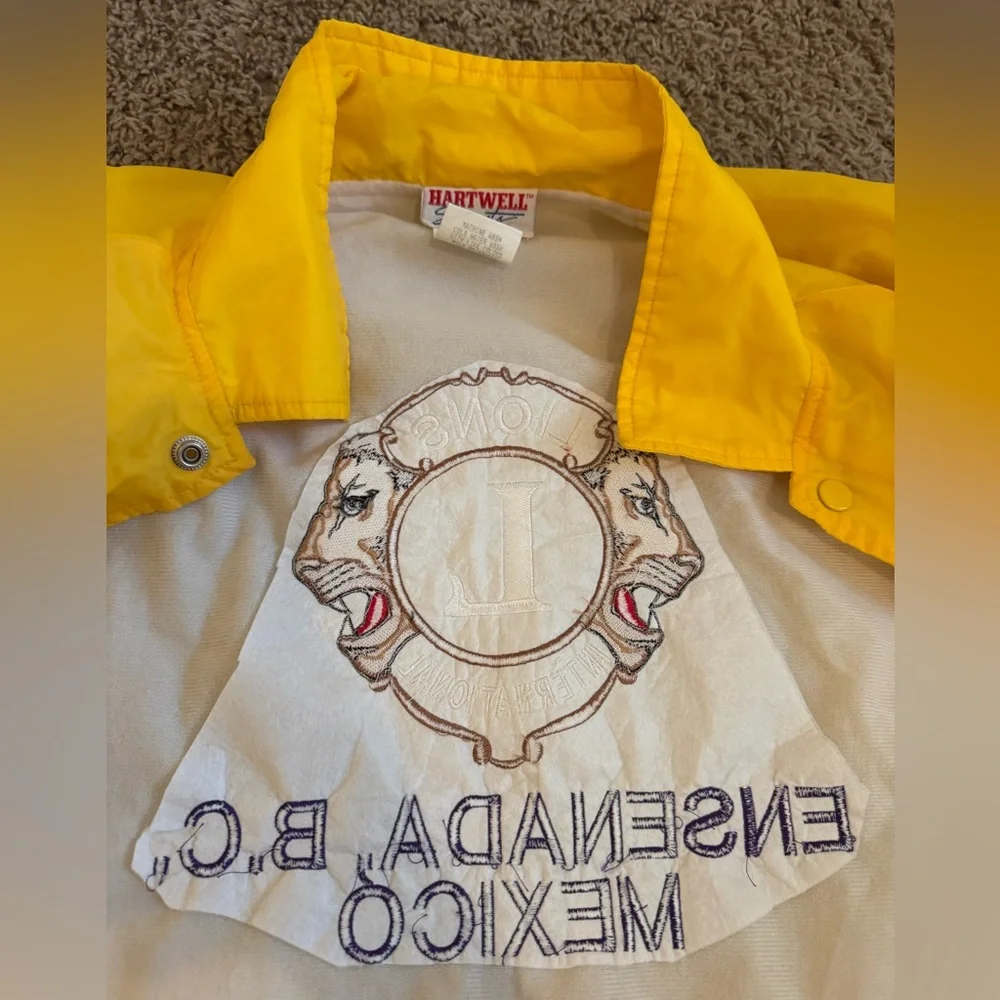 Vintage Hartwell Sports Yellow Lions International Ensenada Jacket size Medium